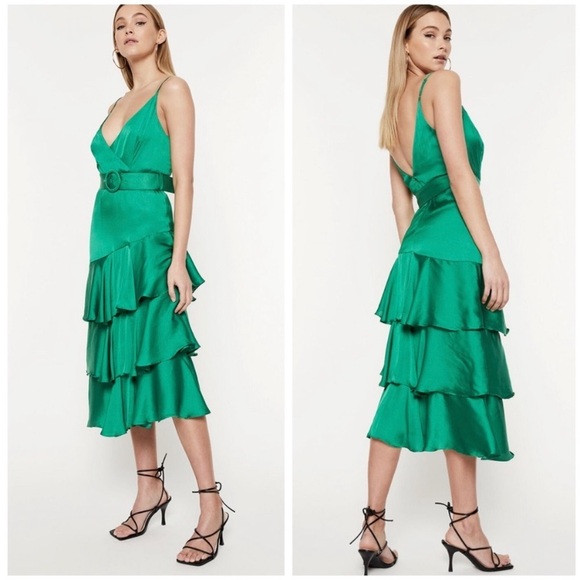 Bardot midi Lennie green dress - Picture 1 of 4